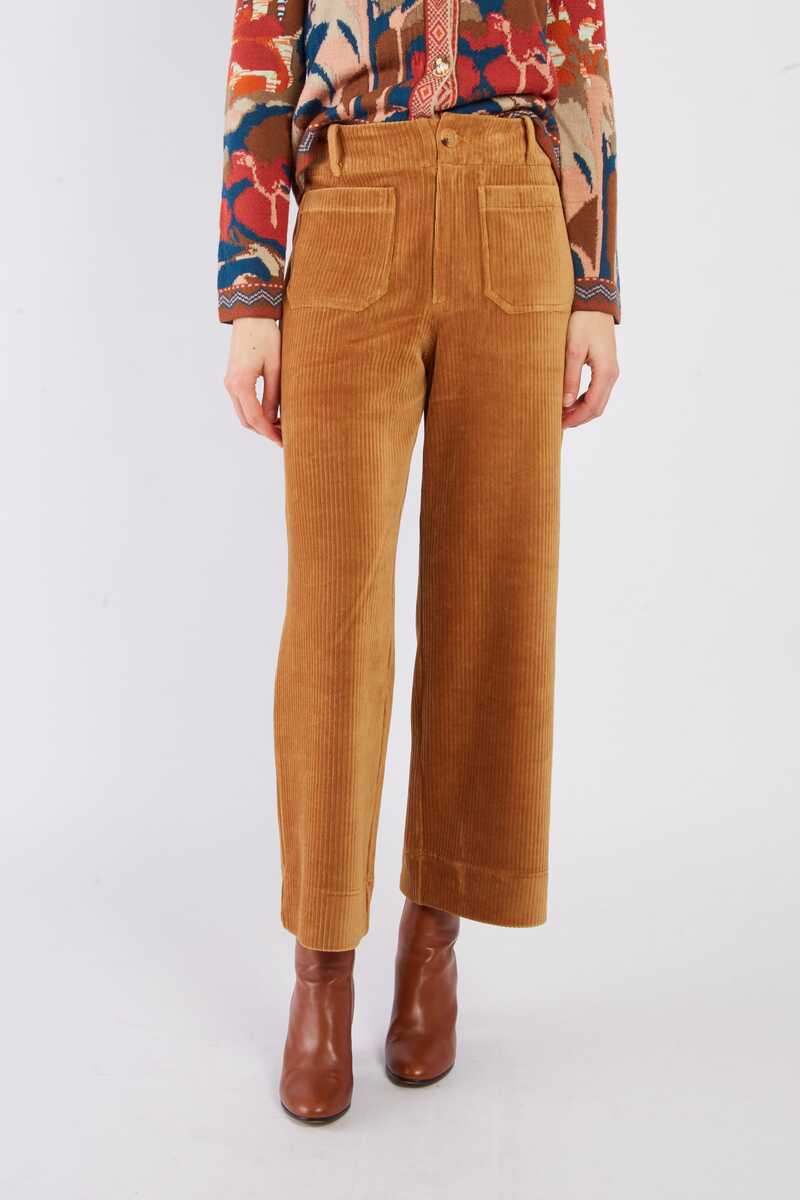 PANTALÓN RECTO DE PANA FLAMANT COLOR CAMEL 2